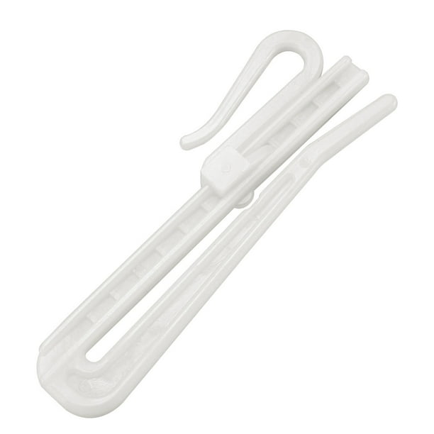 Curtain Hooks Plastic Adjustable Depth Pinch Pleat Locking Curtain Tape