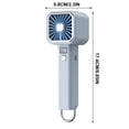 thumbnail image 3 of Aufmer Digital Display Handheld Turbo Fan High Speed Wind Portable Mini Desktop Cooler USB Rechargeable Long Lasting Battery Operated Fan For Outdoor Office Bedroom(5.7*5.5*17.2 cm), 3 of 7