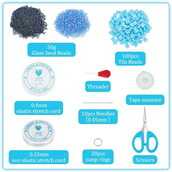 4 Set Bead Bracelets Kit Beadweaving Pattern Seed Beaded Bracelets Bracelet Making Kit for Handmade Jewelry Gifts