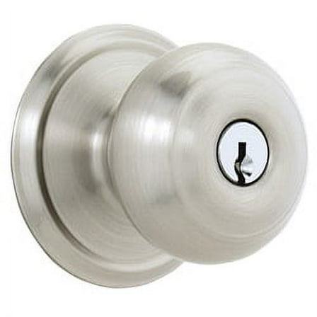 Schlage F51VGEO619 Georgian Entry Knob, Satin Nickel, 1,