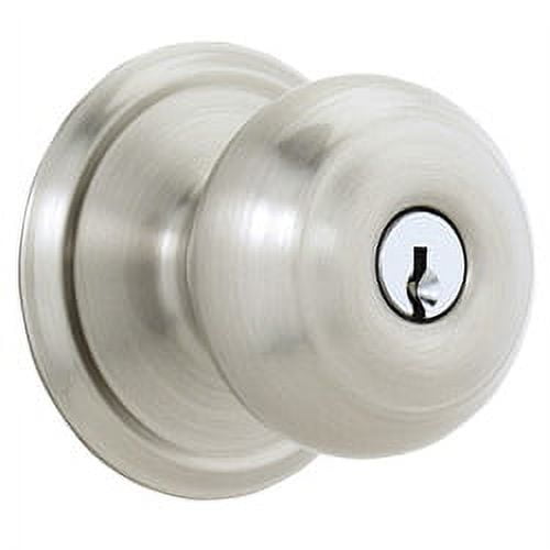Schlage F51VGEO619 Georgian Entry Knob, Satin Nickel, 1,