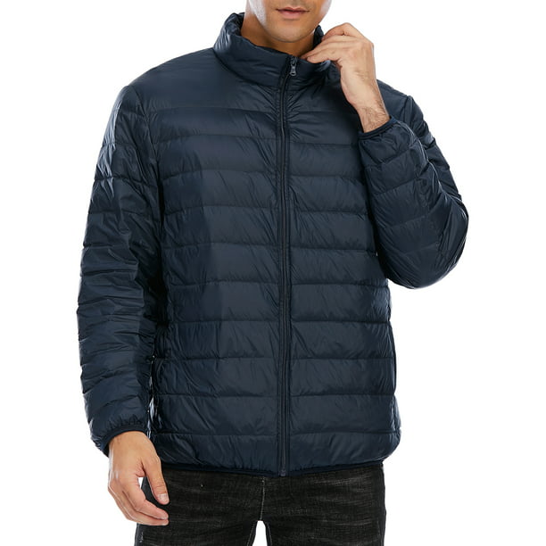LELINTA Men's Packable Down Jacket Weatherproof Winter Coat Insulated ...