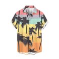 thumbnail image 2 of Yieetim Hawaiian Small V-Neck Short Shirts For Mens, Quickly Dry Summer Short Shirts , Tropical Vacation Stylish Print Beach Shirts, Vintage Print Board Shirts For Surfing XXXXL, 2 of 7