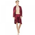 thumbnail image 3 of Men Sleepwear Underwear Silk Satin Boxers Shorts Nightwear Pajamas M-3XL, 3 of 9