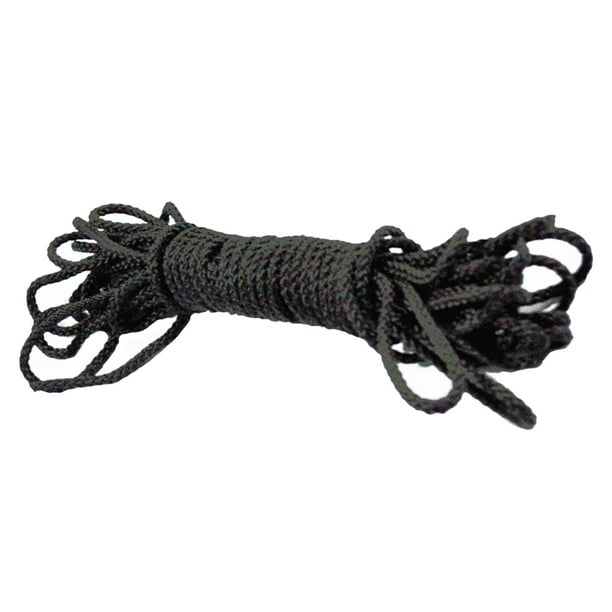 Lipstore 1xnylon Anchor Rope Double Braid Nylon Anchor Line Marine Rope Lines For Anchors Black