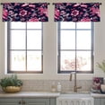 thumbnail image 3 of LALILO Kitchen Curtain Valance With Fantasy Flowers Rod Pocket Window Curtain 52"x 18" Set of 2, 3 of 7