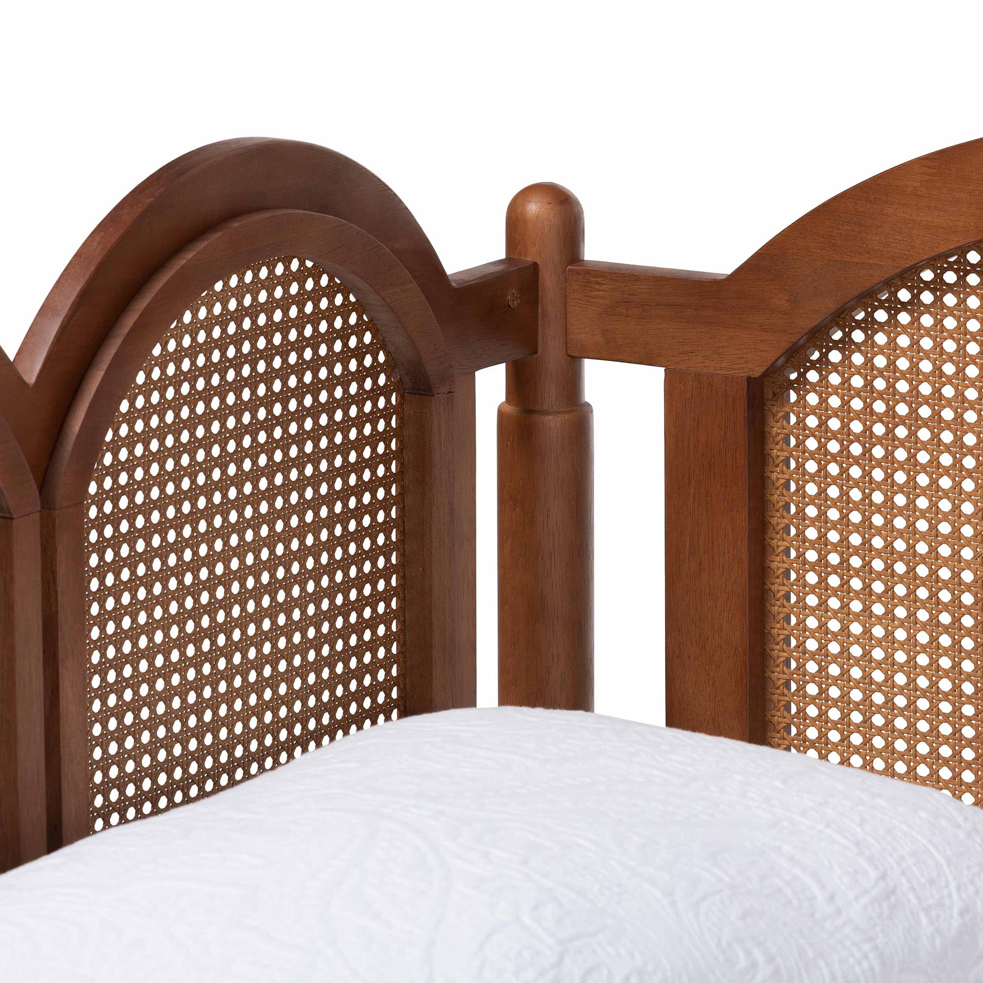 Baxton Studio Carmiya Mid-Century Daybed, Twin, Walnut Brown
