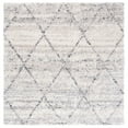 thumbnail image 4 of SAFAVIEH Fontana Darina Diamond Shag Runner Rug, Grey/Ivory, 2'3" x 14', 4 of 9