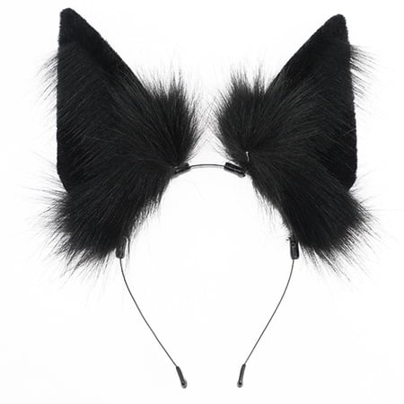 Handmade Dog Ears Headband Headband Masquerade Costume Headwear Dress Up Hairhoop Accessory