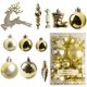 thumbnail image 1 of 30 bolas navideñas de plástico, bolas navideñas, bolas decorativas para árboles de Navidad, bolas para árboles de Navidad, bolas para árboles de Navidad, doradas, 1 of 4