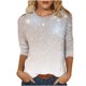 thumbnail image 1 of Camisetas de Manga Corta para las Mujeres Retro Cuello Redondo Pascua Impreso Suelto Top, Ligero Poliéster 3/4 Camiseta de Manga para el Desgaste Casual, Diario Y de Primavera, 1 of 4