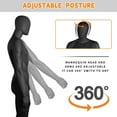 thumbnail image 6 of FreeLung Male Mannequin Full Body Dress Form 73 Inches Adjustable Plastic Stand Display Mannequin Black, 6 of 6