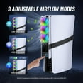 thumbnail image 5 of Prociv Cooling Fan for PS5 Pro/for PS5 Slim Console,Cooler Fans with LED Light and Adjustable Speed Intelligent Temperature Control, External USB Port Silent Enhanced Cooling System (Black), 5 of 9