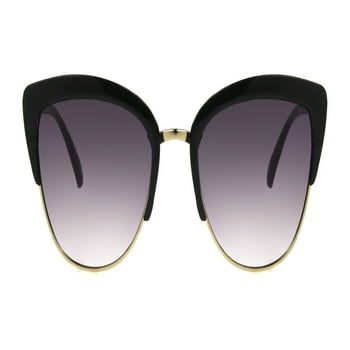 Foster Grant Women's Cat Eye Gold/Black Sunglass