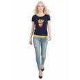 thumbnail image 2 of YEMAK Women's Short Sleeve Crewneck French Fries Print Casual T-Shirt Sweater MK32002-NAVY-M, 2 of 6
