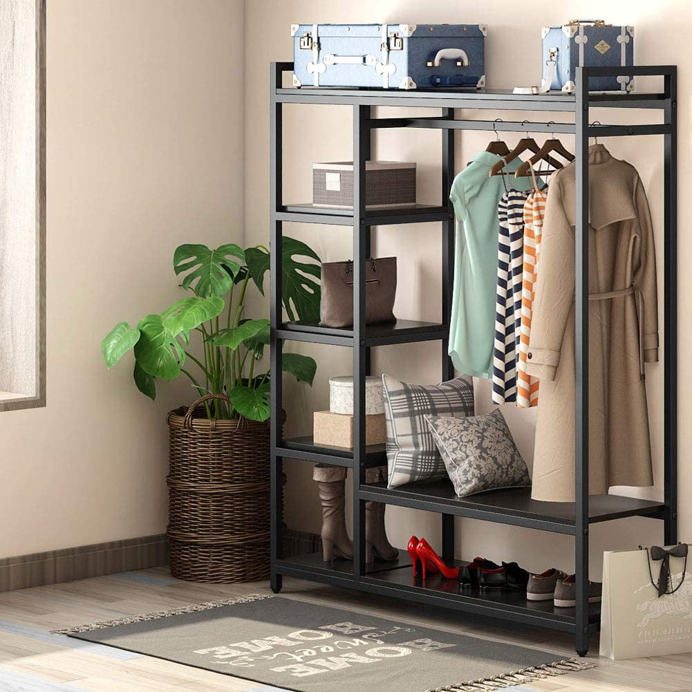 Tribesigns Free Standing Closet Organizer Heavy Duty Closet Storage 