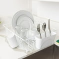 thumbnail image 3 of Mainstays Large Dish Drainer Rack - Chrome/White, 3 of 5