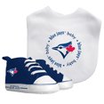 thumbnail image 2 of BabyFanatic 2 Piece Bib and Shoes - MLB Toronto Blue Jays - White Unisex Infant Apparel, 2 of 3