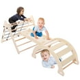 thumbnail image 6 of Toddler Indoor Gym Playset, 5-in-1 Wooden Climbing Toys, Triangle Folding Climbing for Climbing & Sliding for Boys and Girls, 6 of 12