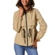 thumbnail image 1 of Chaqueta con capucha ligera para mujer Inspire Chic, con cierre frontal, ideal para senderismo, color caqui, talla S, 1 of 6