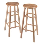Winsome Tabby Bar Stool, Brown, Set of 2