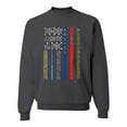 thumbnail image 2 of Wild Bobby, No One Fights Alone First Responder Dispatcher EMS Corrections Police Fire Military Unity, Pop Culture, Unisex Crewneck Graphic Sweatshirt, Charcoal, Small, 2 of 4