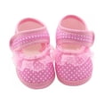 thumbnail image 4 of URMAGIC Baby Girls Soft Soles Slip-Resistant Crib Shoes Slippers for Infant and Toddler 0-18 Months, 4 of 7