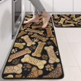 thumbnail image 2 of Kitchen Rugs Sets Of 2,Dog Bones and Dog Footprints Anti Fatigue Kitchen Mat Rugs Non Slip Washable,Decorative Kitchen Floor Mats for Kitchen,Sink,Laundry,17"x47"+17"x47", 2 of 5