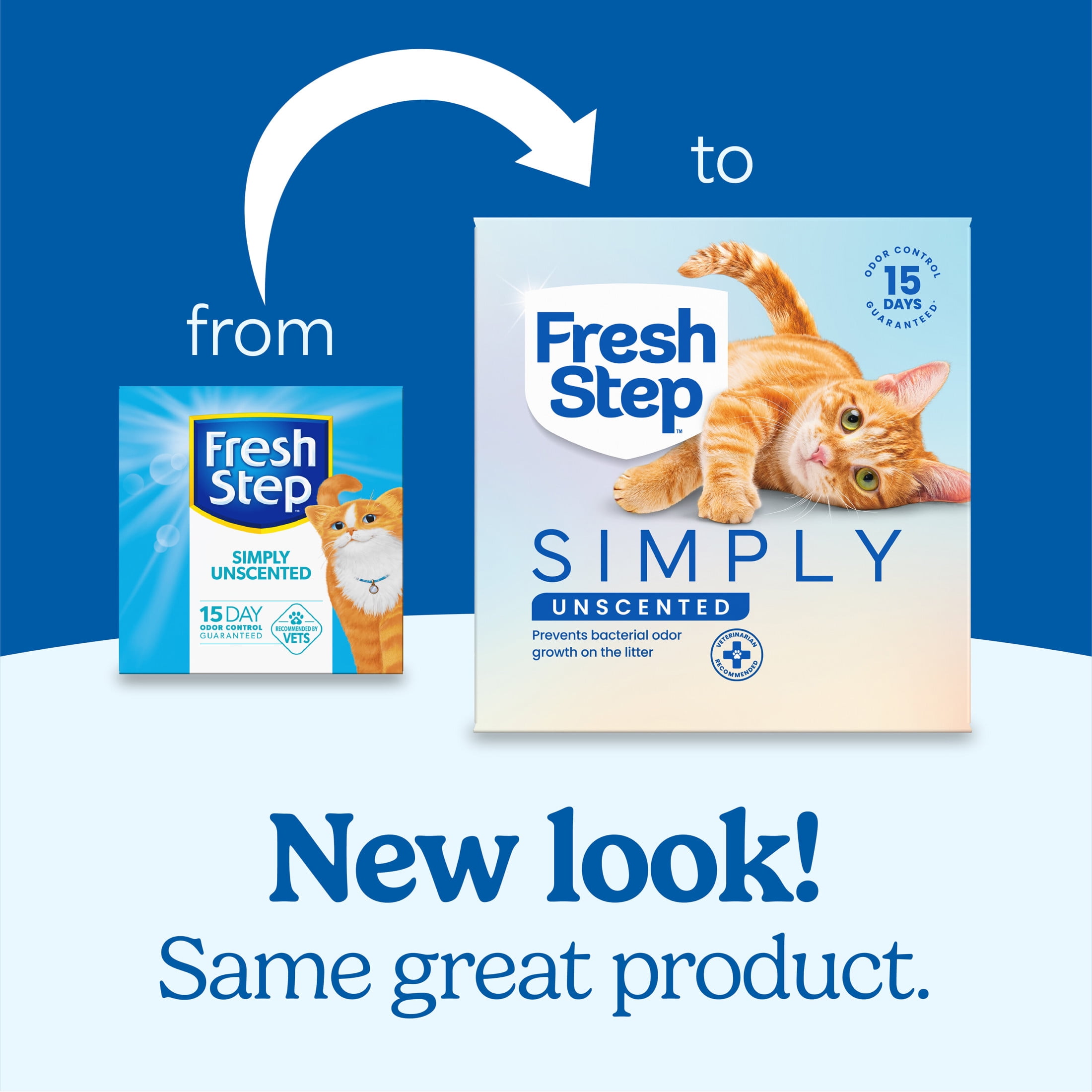 Fresh Step Simply Multi-Cat Clumping Cat Litter, Unscented, 22 lb Box