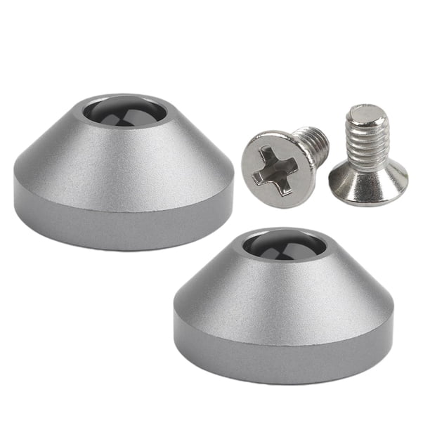 Paquete de 2 patas cónicas para teclado mecánico de metal de 22 mm, fáciles de usar e instalar. Gris