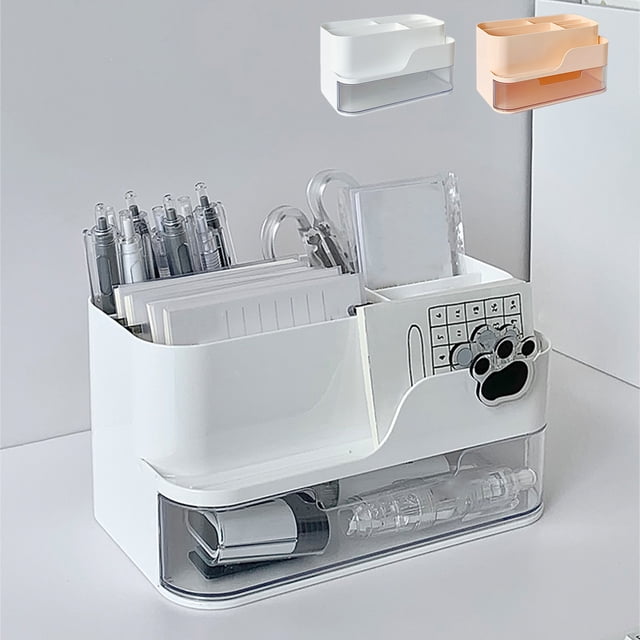 Xihbxyly Caja de Almacenamiento de Escritorio, Organizador Multicompartimento, Gran Capacidad para Suministros de Oficina, Diseño Práctico y Duradero, Solución para Escritorio Ordenado, Uso En Reside