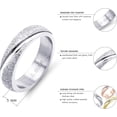 thumbnail image 5 of 555Jewelry Womens High Polish Glittery Hypoallergenic Stainless Steel Sleek Swirl Shiny Silver Fine Fashion Jewelry Engagement Wedding Promise Comfort Wear Band Ring, Silver & Silver Size 7, 5 of 5