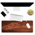 thumbnail image 3 of Thin Extended Gaming Mouse Pad （31.5 * 11.8 * 0.08 inch） with Stitched Edges Large Mousepad Long XXL Keyboard and Mouse pad Desk Mat for Gaming Office & Home - Wood Grain, 3 of 5