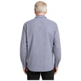 thumbnail image 2 of SiiRoh Men Elderly Adaptive Tee Shirts Open Back with Full Back Overlap Loose Long Sleeve Button-up Shirt for Daily Caring Dark Blue L, 2 of 7