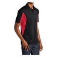 thumbnail image 4 of Yellow Rooster Mens Side Blocked Micropique Sport-Wick Polo Black/ True Red XL, 4 of 7