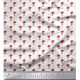 thumbnail image 1 of Soimoi Red Poly Georgette Fabric Palm Tree Print Fabric by the Yard 42 Inch Wide, 1 of 5