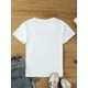 thumbnail image 2 of Camiseta informal negra para niña con estampado de rugby y lazo. Cómoda camiseta de manga corta y cuello redondo, ideal para actividades al aire libre en verano. Ideal para adultos, hombres, mujeres,, 2 of 6