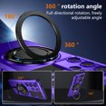 thumbnail image 4 of Designed for Samsung Galaxy S25 Ultra Case with Magnetic Ring Holder Kickstand, Military-Grade Protection, Protective for Samsung Galaxy S25 Ultra Phone Case, Shockproof Bumper Case,Purple, 4 of 11