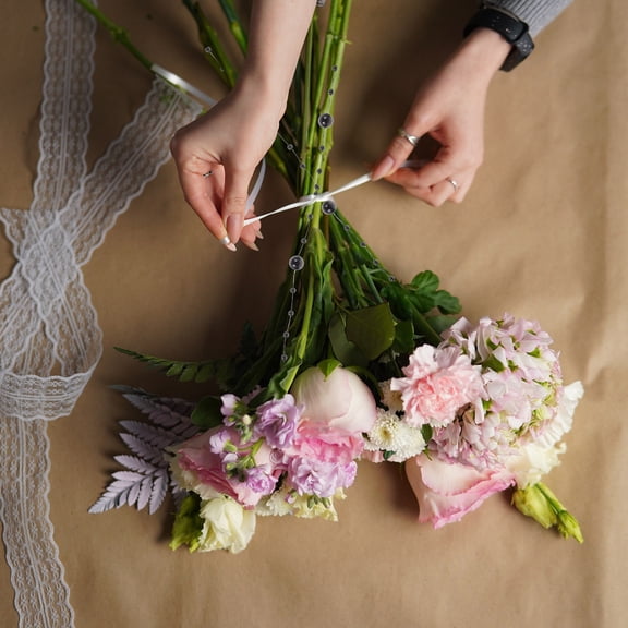 HONITANO Artificial Pearls String Beads Chain 30m Long Black Resin 1 Roll