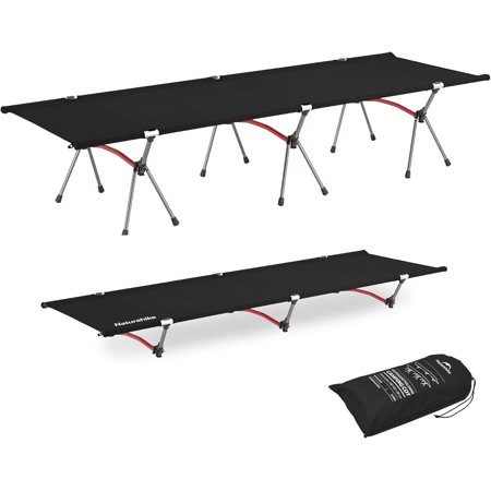 Naturehike ArmyWild Folding Camping Cot, Height Adjustable Ultralight Backpacking Cot, Portable Camping Bed for Camping Hiking Travel Home