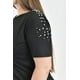 thumbnail image 4 of Blusa con pedreria y perlas Roman Fashion /Tallas Extras, 03022-C (Negro) negro 42, 4 of 6
