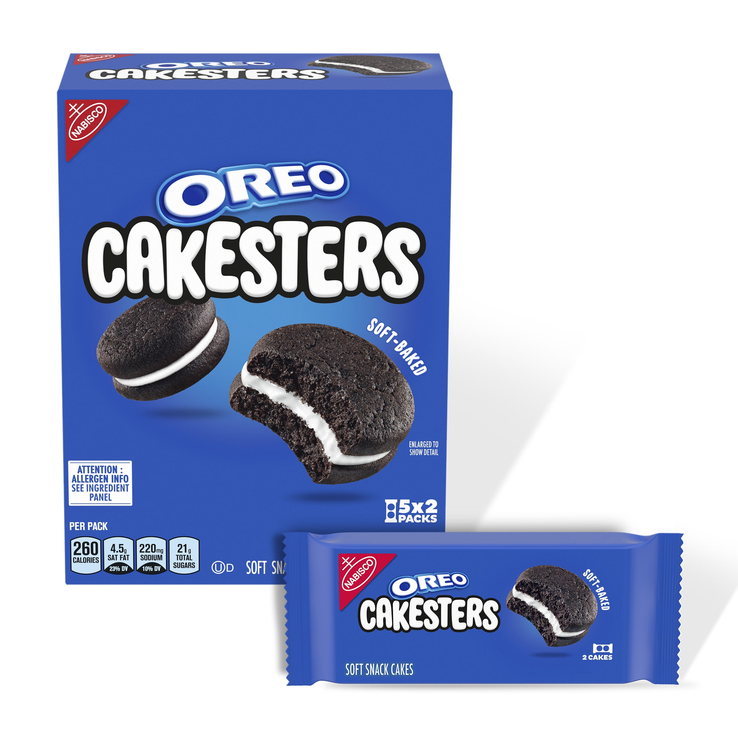 OREO Cakesters Soft Snack Cakes, 5 2.02 oz Snack Packs
