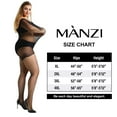 thumbnail image 5 of Manzi Women's 2 Pack Plus Size Control Top Leggings Black Pantyhose, 5 of 7