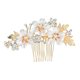 thumbnail image 5 of Peine de Pelo Nupcial Horquilla de Cabello con Flores Artificiales Joyas para Novia Elegante Macarena clip de peine para el cabello con flores de cristal, 5 of 8