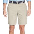 thumbnail image 1 of Pantalones cortos estilo chino informales con cinturón y parte delantera plana para hombre de Club Room, Beige, 36 Club Room  chino, 1 of 1