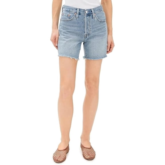 Levi's Women's 501 Mid Thigh Shorts Lightweight Fun Flare Size 30