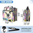 thumbnail image 3 of Comic Cat Printed Zipper Binder with Handle&Shoulder Strap 2 inch 3 Ring 500+300 Sheet Capacity File Folder Organizer, 3 of 8