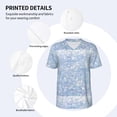 thumbnail image 4 of Balery White Bule Glitter Baseball Jersey for Men Casual Button Down Shirts Short Sleeve Active Team Sports Uniform-Small, 4 of 9