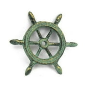 Handcrafted Decor K-1293-bronze Antique Bronze Cast Iron Ship Wheel Decorative Paperweight- 4 in.