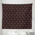 thumbnail image 1 of Geometric Tapestry, Abstract Pattern Minimalistic Modern Design with Curvy Dotted Lines, Fabric Wall Hanging Decor for Bedroom Living Room Dorm, 5 Sizes, Scarlet White Black, by Ambesonne, 1 of 1